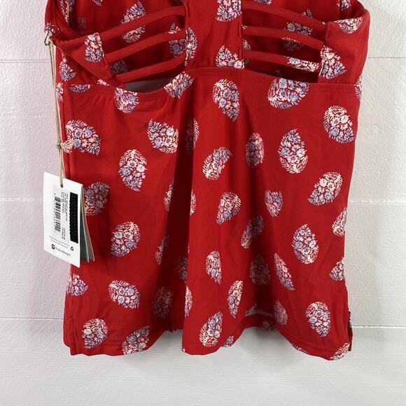 CARVE DESIGNS *FLAWS Red La Jolla Georgia Tankini Racerback Swimsuit Top Size XS - Picture 4 of 13